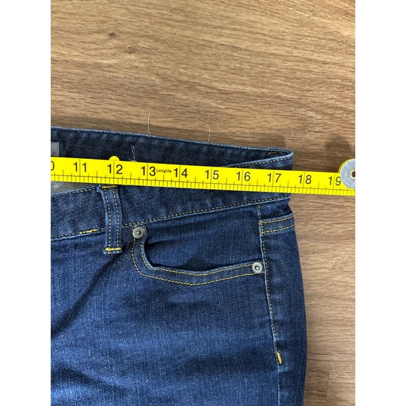 Ann Taylor Petites Women 16P Dark Wash Blue Straight Leg Denim Jeans Mid Rise - Picture 3 of 7
